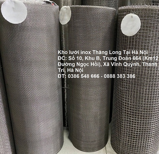 Lưới inox đan ô 2.5cm 304 TLG Thăng Long khổ 1.2m