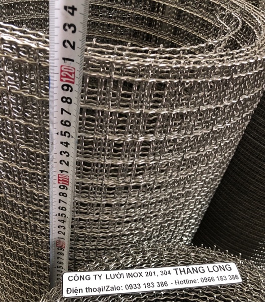 Lưới inox đan ô 2cm 304 TLG Thăng Long khổ 1.2m